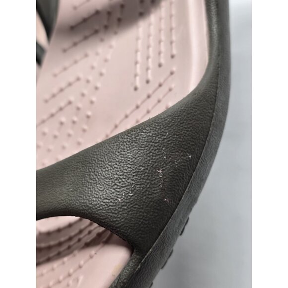 Crocs Cleo Strappy Sandals Women's Size 8 Pink/Brown Dual Strap - Picture 5 of 11